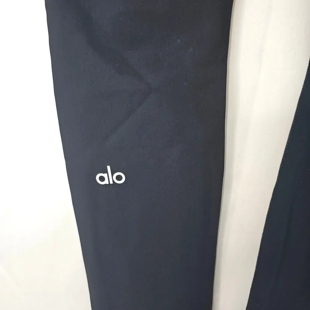 Alo Yoga Legging High Waisted Ripped Black Size XSmall